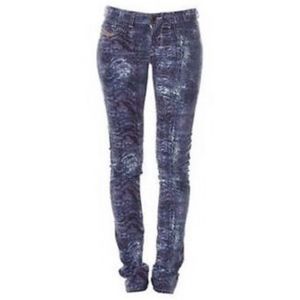 DIESEL LIVIER SP SUPER SLIM JEGGING JEANS LOW WAIS